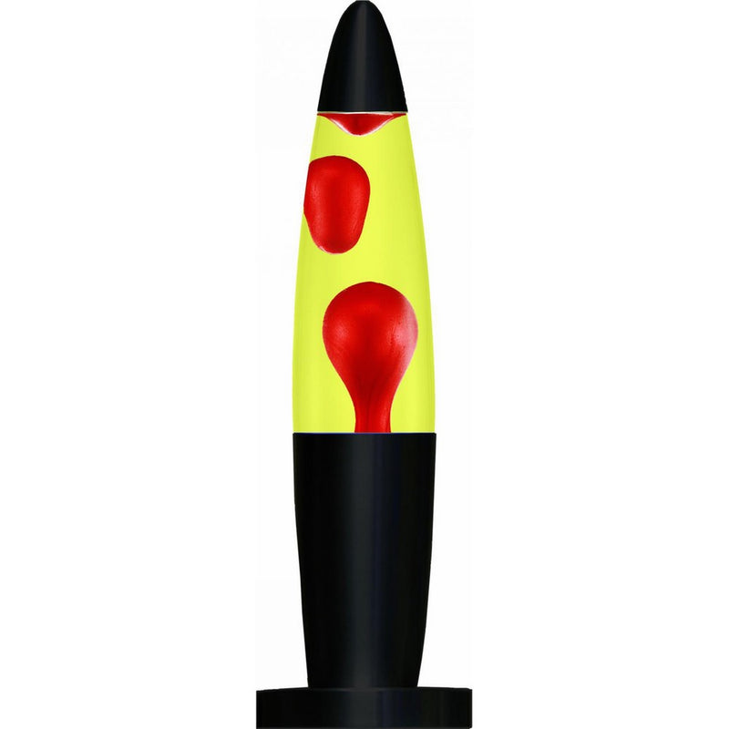 Creative Motion Black Base Liquid Peace Motion Lamp, 16-Inch, Red Wax/Yellow