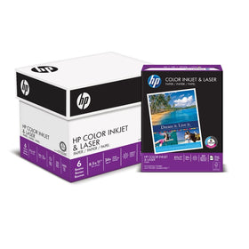 HP Printer Paper, ColorPrinting24, 8.5 x 11, Letter, 24lb, 97 Bright, 2,400 Sheets / 6 Ream Carton (202040C) Made In The USA