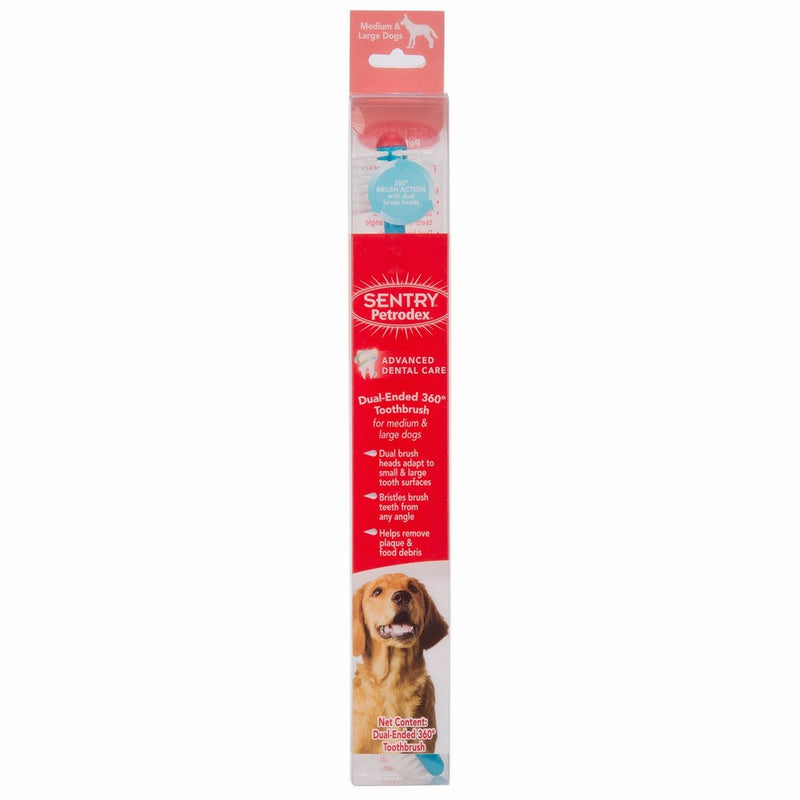 Petrodex Dual Ended 360 Toothbrush for Large Dogs