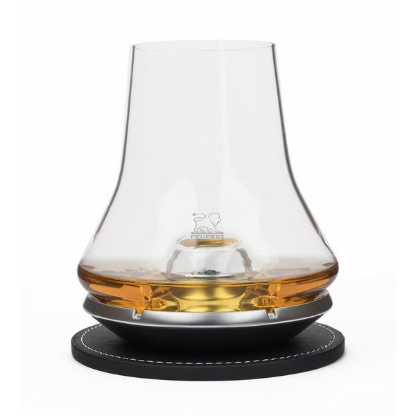 Peugeot 266097 Impitoyable Whisky Tasting Set. Includes Cordial Glass and Chilling Base