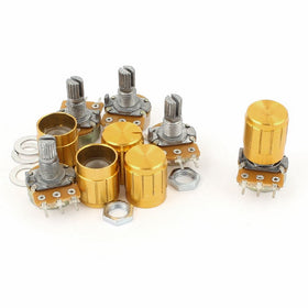 Uxcell a15010500ux0839 5 Piece 20K Ohm Linear Taper Rotary Potentiometer 20KB B20K Pot with Knobs