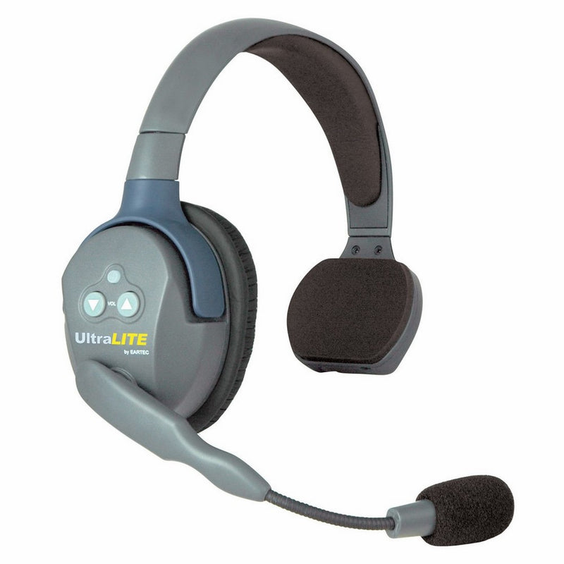 Eartec UltraLITE Single Remote Headset with Microphone and Rechargeable Lithium Battery