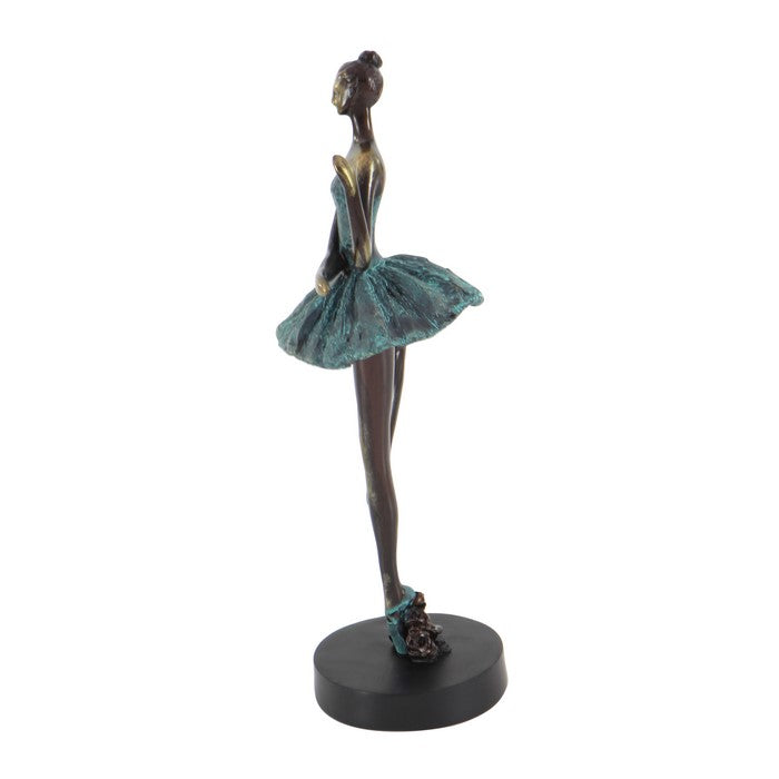 Polystone Frame Ballet Girl Sculpture, Assortment of 3, Gray