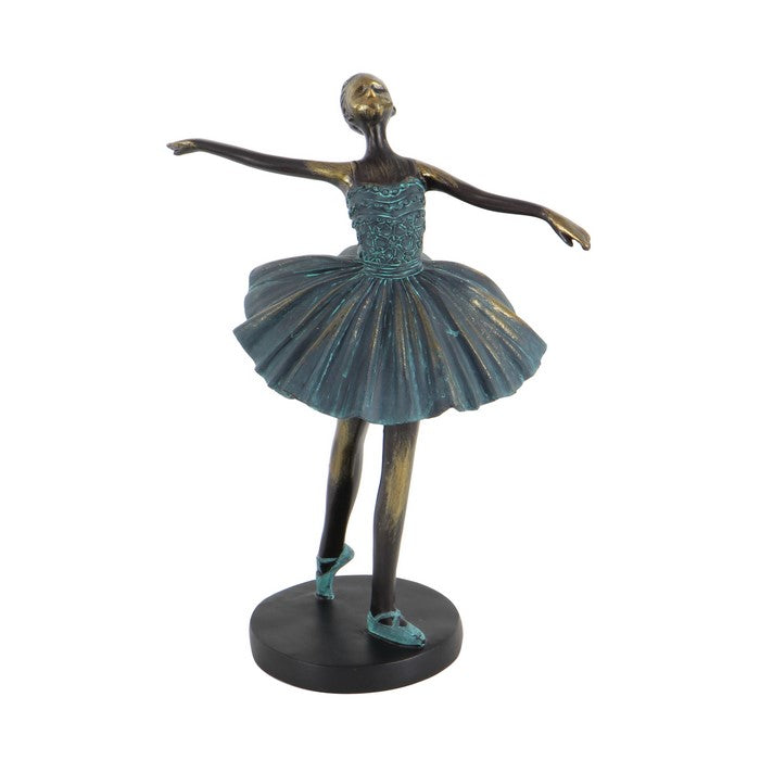 Polystone Frame Ballet Girl Sculpture, Assortment of 3, Gray