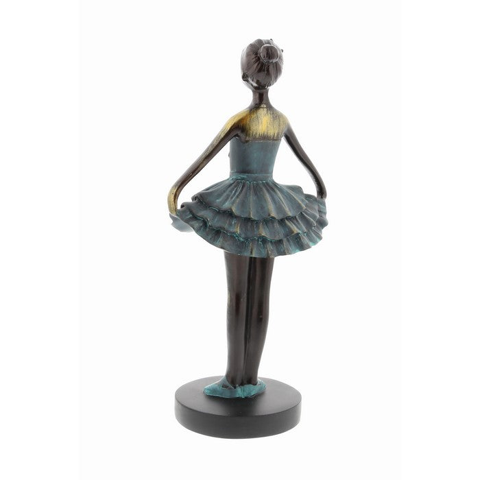 Polystone Frame Ballet Girl Sculpture, Assortment of 3, Gray and Bronze