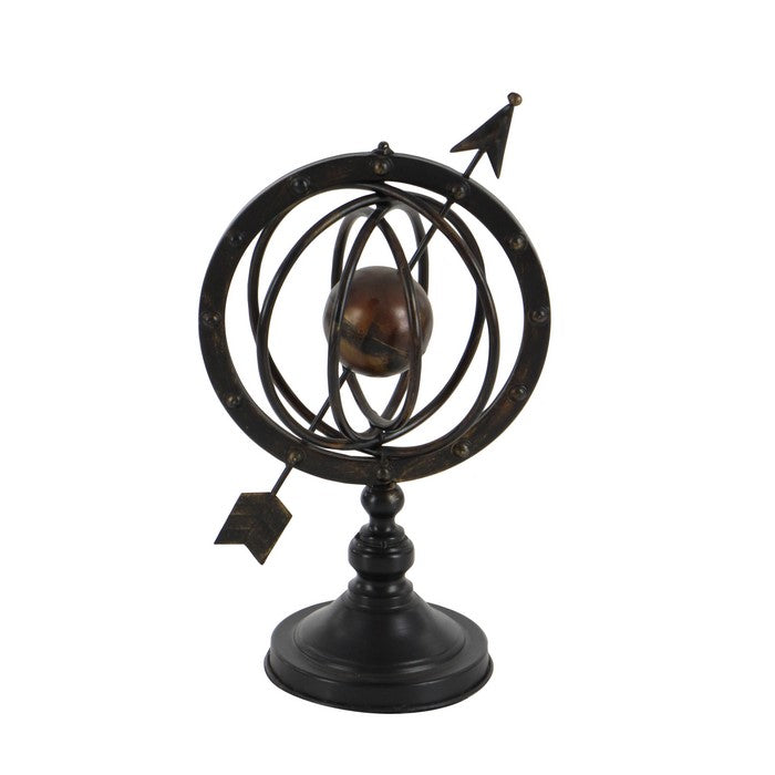 Decorative Metal Frame Armillary Stand, Bronze