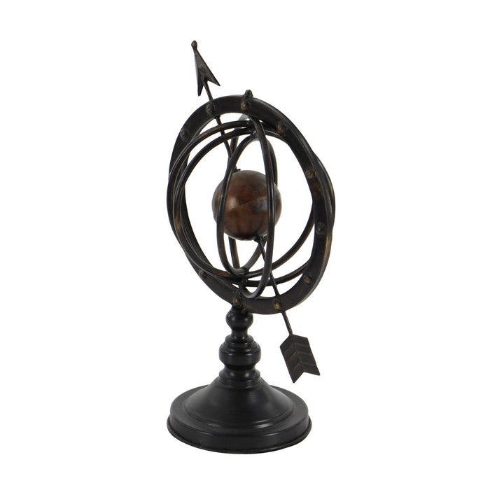 Decorative Metal Frame Armillary Stand, Bronze