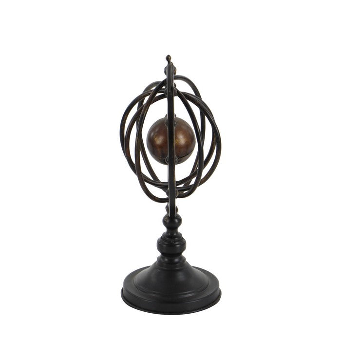 Decorative Metal Frame Armillary Stand, Bronze