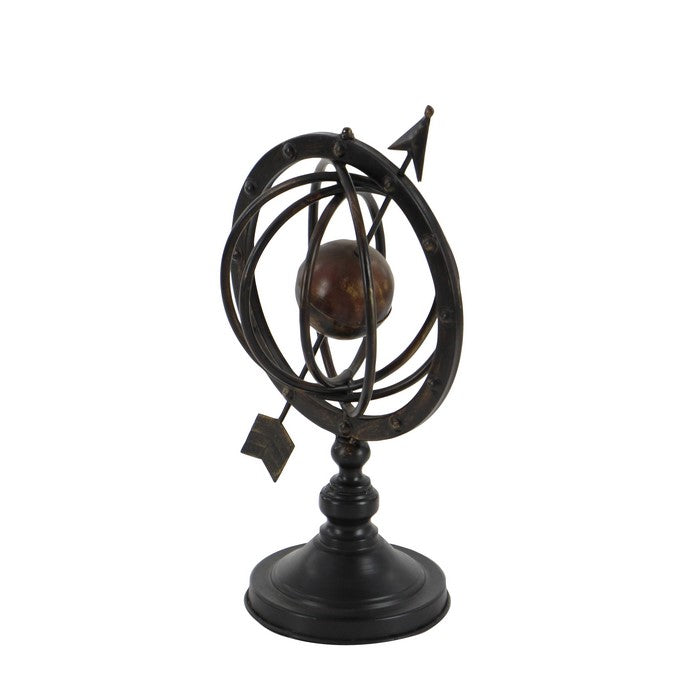 Decorative Metal Frame Armillary Stand, Bronze
