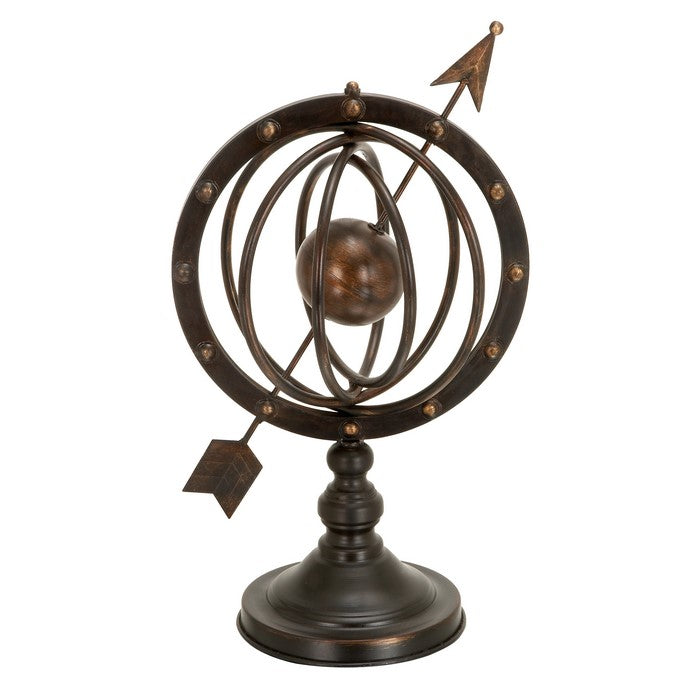 Decorative Metal Frame Armillary Stand, Bronze