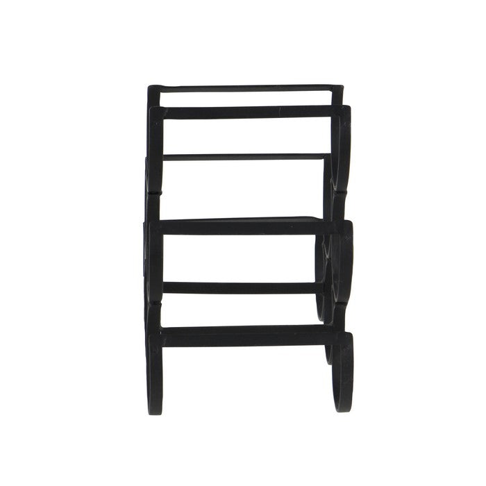 Industrial Style 6 Metal Wine Rack, Black