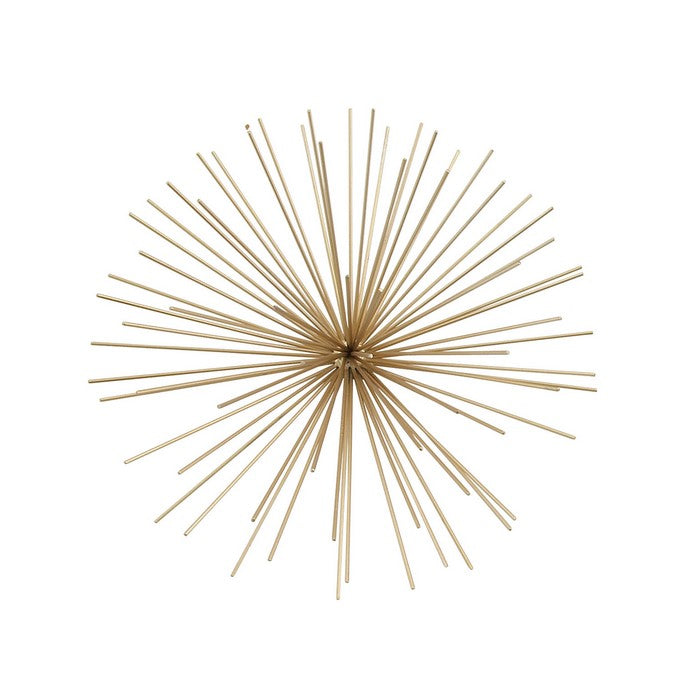 Starburst Design Metal Wall Decor, Set of 3, Gold