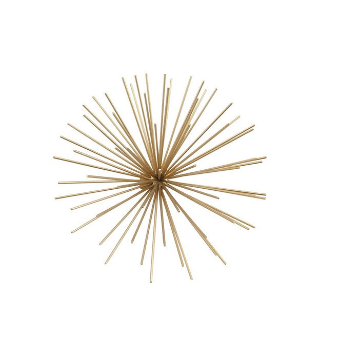 Starburst Design Metal Wall Decor, Set of 3, Gold