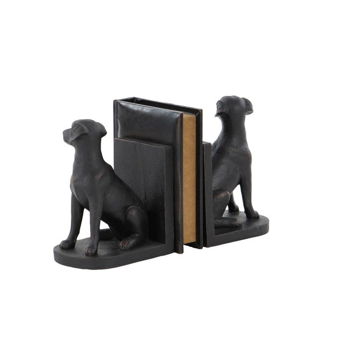 Polystone Greyhound Dog Bookend, Pair of 2, Brown