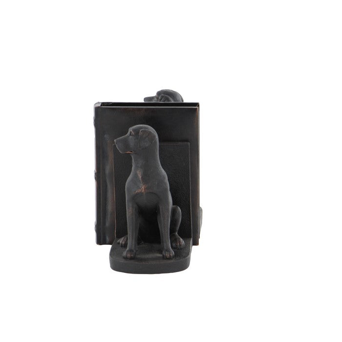 Polystone Greyhound Dog Bookend, Pair of 2, Brown