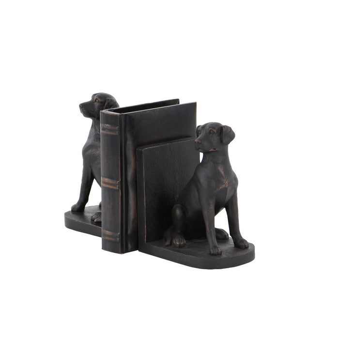 Polystone Greyhound Dog Bookend, Pair of 2, Brown