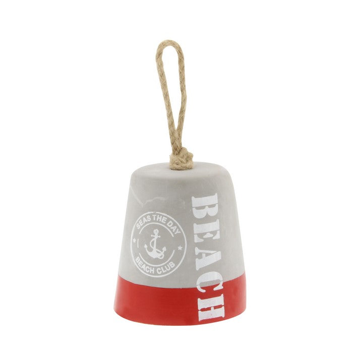 Scripted detail Cement Door Stopper with Rope Handle, Set of 2, Gray