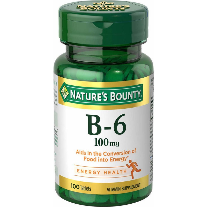 Nature's Bounty Vitamin B-6 100 mg, 100 Tablets