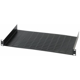 Raxxess RAX UNS1 Vented Universal Rack Tray Shelf for 19" Server Racks, with Bottom Slots for Mounting Non-Rack and Half-Rack Equipment