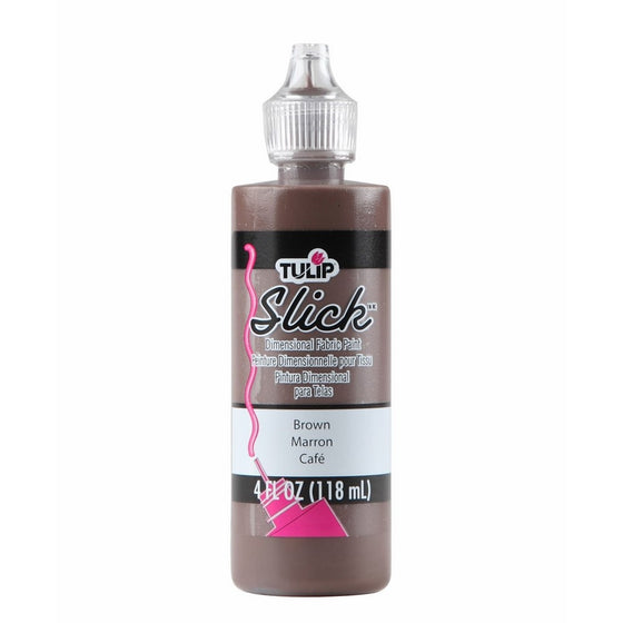 Tulip 41422 Dimensional Fabric Paint 4oz Slick Brown