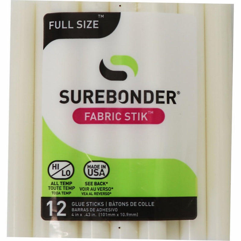 Surebonder FS-12 All-Temp Fabric Glue Sticks, 4-Inch