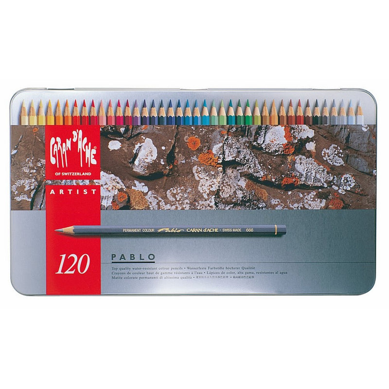 Caran d'Ache Pablo Colored Pencil Set Of 120 Metal Box (666.420)
