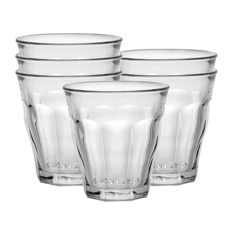 Duralex Made In France Picardie Clear Tumbler, Set of 6, 5-3/4-Ounce