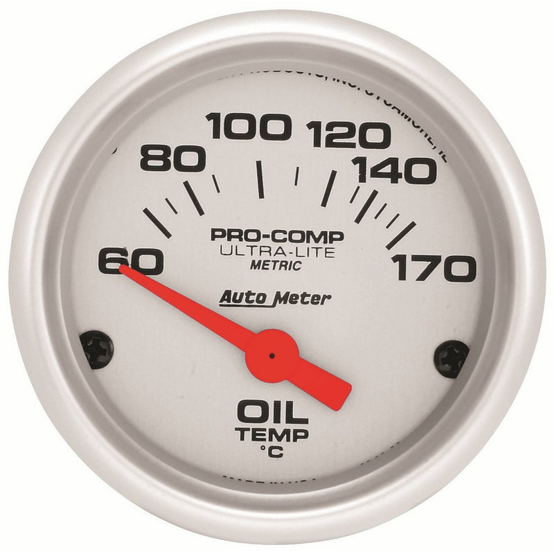 Auto Meter 4348M ULTRA-LITE 60-150 Degree Short Sweep Electric Oil Temperature Gauge