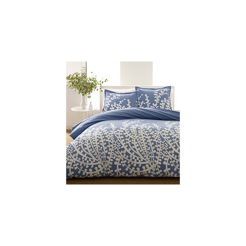 City Scene, Branches Collection, French Blue Duvet Set, Full/Queen