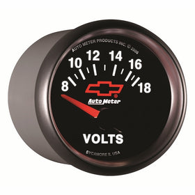 Auto Meter 3692-00406 GM Performance Parts Red 2-1/16" 8-18 Volts Short Sweep Electric Voltmeter Gauge