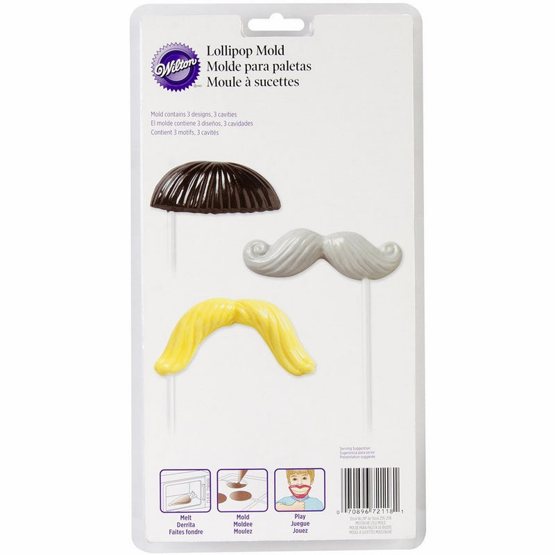 Wilton 2115-2118 Mustache Fun Face Lollipop Molds