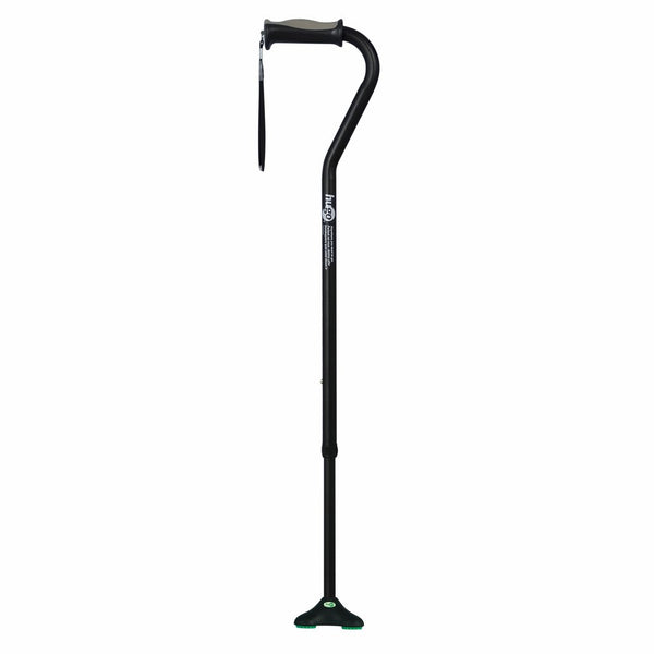 Hugo Mobility Quadpod Offset Cane with Ultra Stable Cane Tip, Ebony