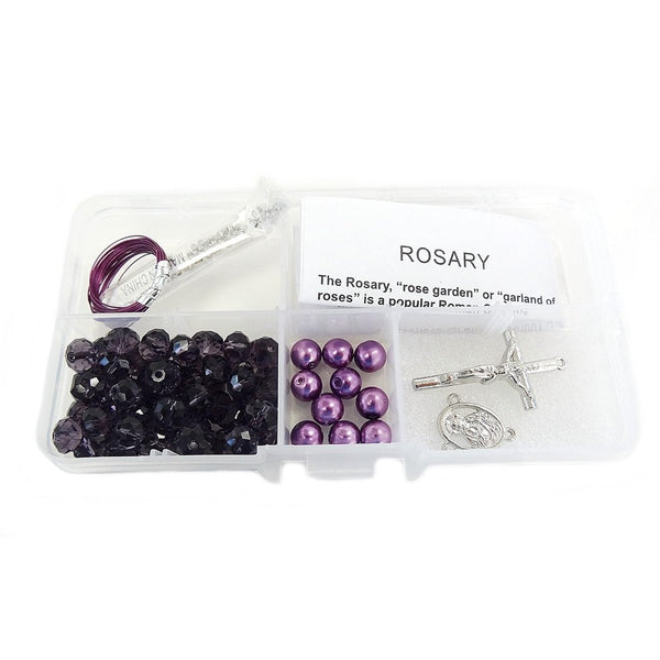 Fiona CR-1206 Crystal and Pearl Beads Rosary DIY Kit