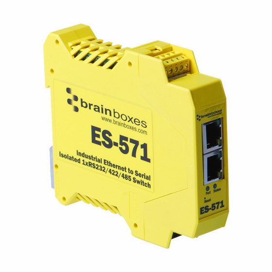 Brainboxes - Device Server - 10MB LAN, 100MB LAN, RS-232, RS-422, RS-485 (ES-571)