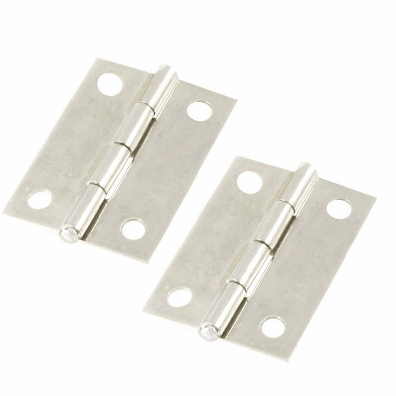 2 Pcs Cabinet Drawer Door Stainless Steel Butt Hinges 1.5" Length
