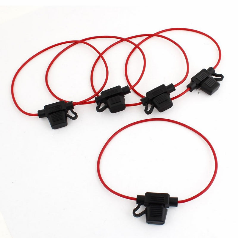 uxcell 5 Pcs 32V 30A Mini ATC Blade Fuse Holder Container