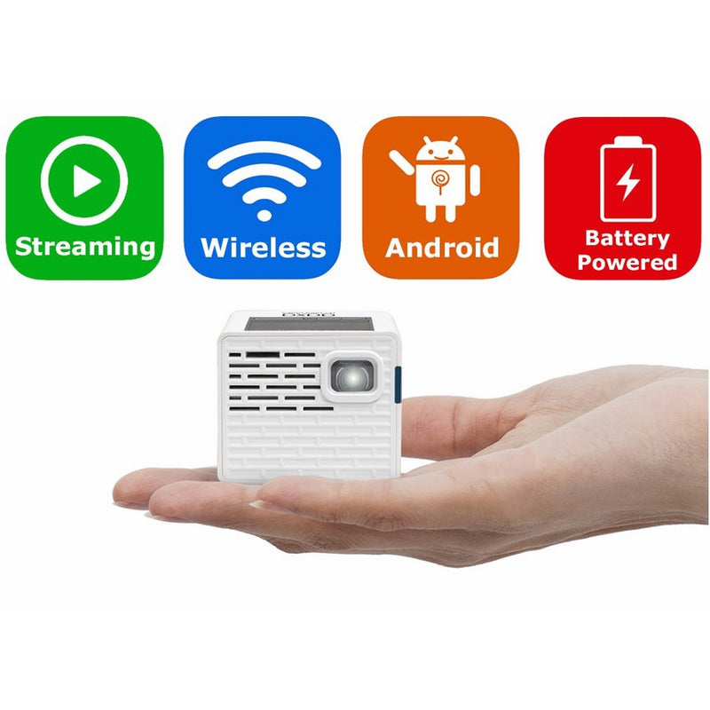 AAXA Technologies P2-A Android LED Pico Projector – Support Full HD 1080P with HDMI, Android, WiFi and Bluetooth for Smartphone, iPhone, Gaming, Laptop, and Home Cinema