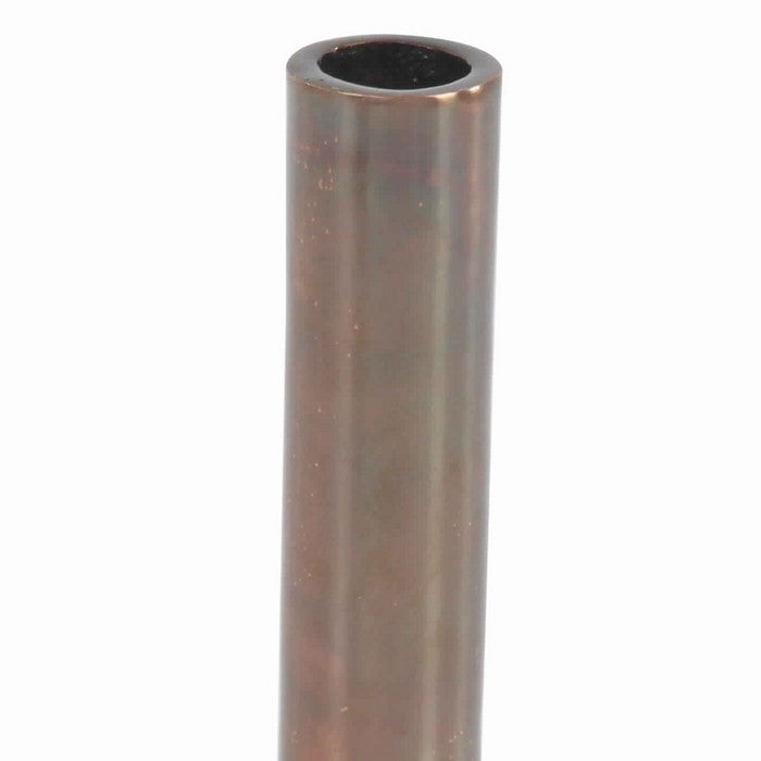Flask Shaped Metal Flower Vase with Long Neck, Bronze