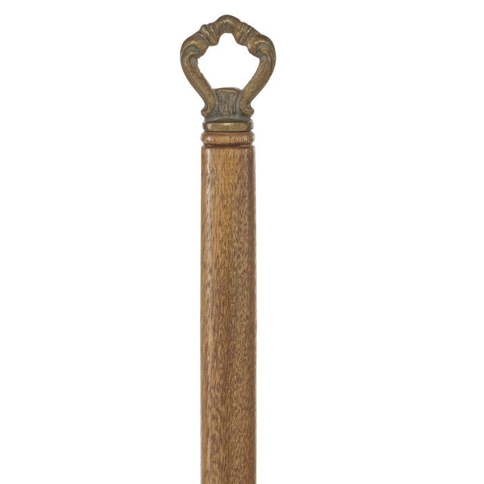 Wooden Paper Towel Holder with Round Marble Base, Brown and White