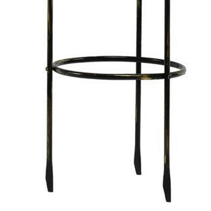 Industrial Style 3 Tier Dome Shape Metal Frame Floor Planter, Black