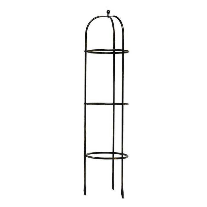 Industrial Style 3 Tier Dome Shape Metal Frame Floor Planter, Black