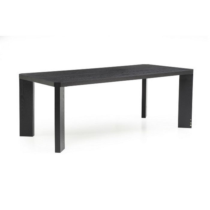 Transitional Dining Table with Wood grain  Details and Panel Support, Gray - BM216743