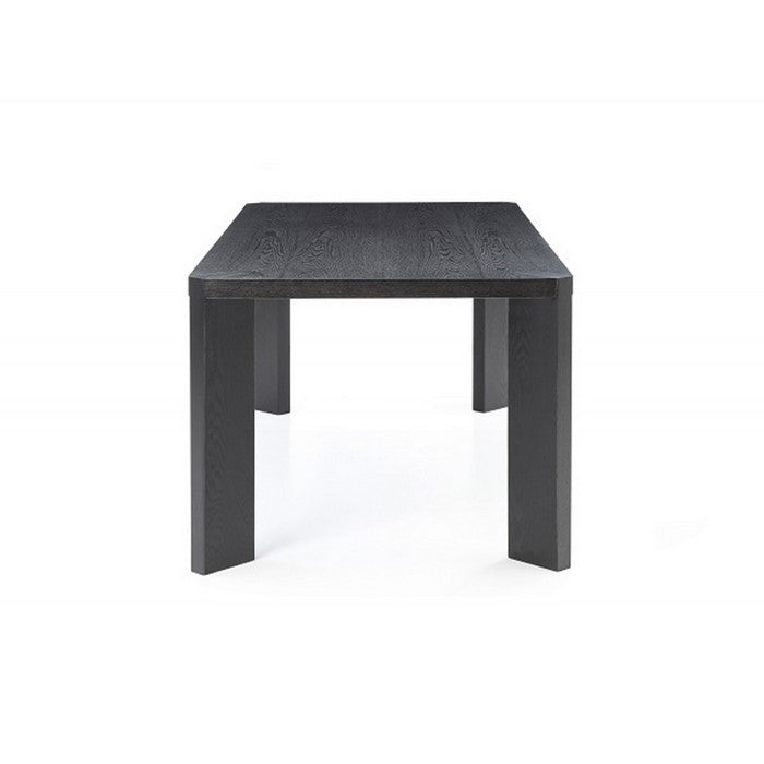 Transitional Dining Table with Wood grain  Details and Panel Support, Gray - BM216743
