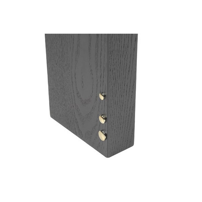 Transitional Dining Table with Wood grain  Details and Panel Support, Gray - BM216743