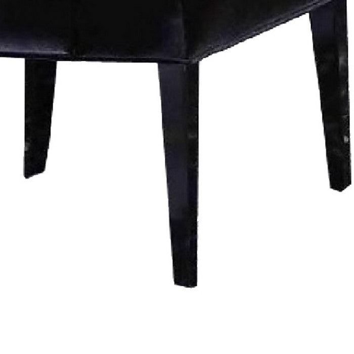 Fabric Sloped Back Dining Chair with Diamond Tufting, Set of 2, Black - BM216770
