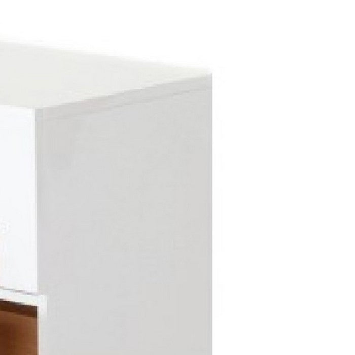 4 Drawer Dresser with Integrated Pulls and Stable Base, White - BM216790