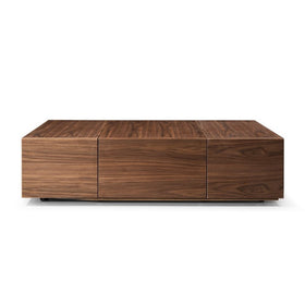 1 Drawer Coffee Table with 2 Pull Out Storage Compartments, Brown - BM216793