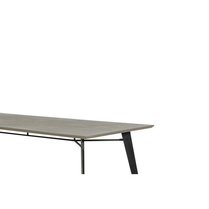Contemporary Concrete Top Dining Table with Splayed Legs, Gray - BM216799