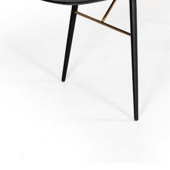 Wooden Obround Top Dining Table with Angled Legs and Extensible Leaf,Black - BM216803