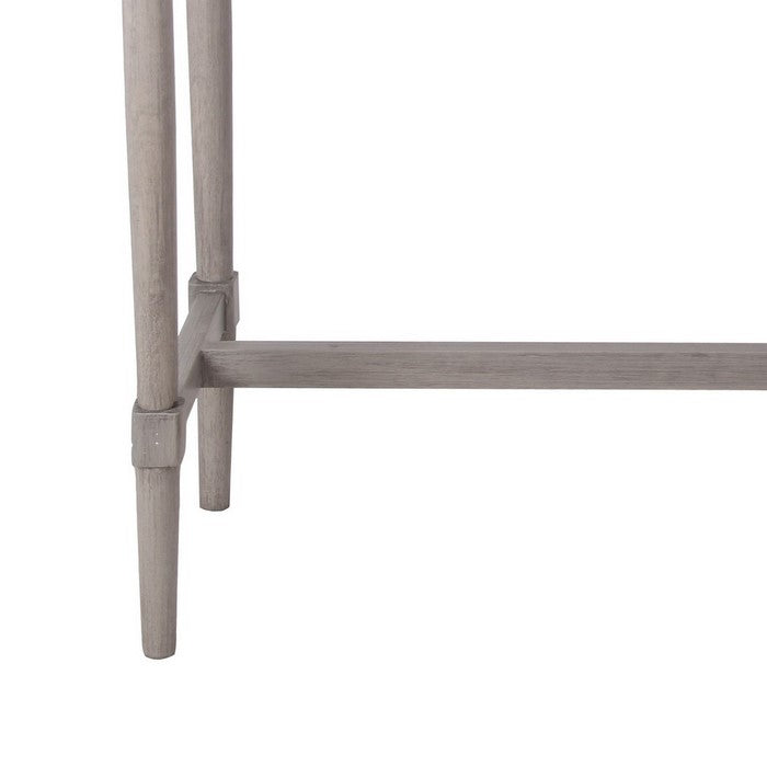 2 Drawer Wooden Console Table with Turned Legs, Taupe Gray